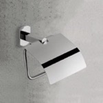 Gedy ED25-13 Toilet Roll Holder With Cover, Polished Chrome